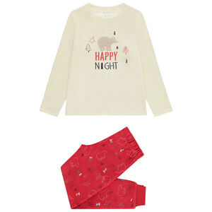 Set pyjama 2 pièces velours et imprimé ours polaire pour garçon 