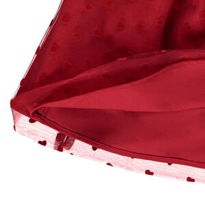 Jupe courte volantée en tulle imprimé coeurs pour fille 