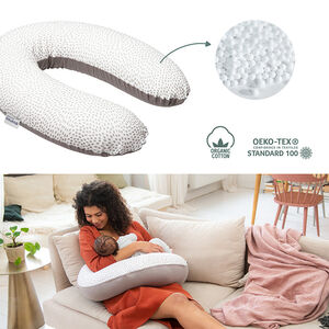 Coussin de maternité Doomoo Buddy risotto taupe 