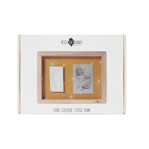 Cadre avec empreinte et photo Daisy ocre  
