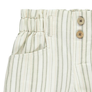 Pantalon fluide en toile rayée pour fille 