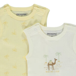 Lot de 5 bodies débardeurs motifs dromadaires pour bébé garçon 