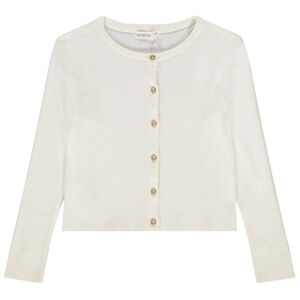 Gilet manches longues en tricot côtelé pour fille  