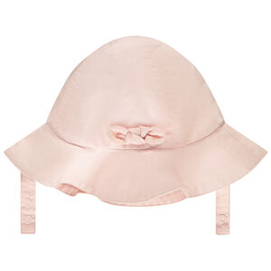 Charlotte en toile unie avec nœud pour bébé fille 