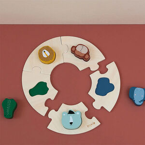 Puzzle rond en bois  