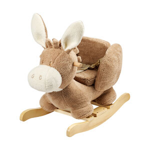 Âne à bascule en sherpa Teddy - Caramel 