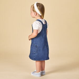 Robe salopette en jean pour bébé fille 