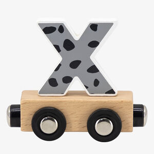 Lettre "X" en bois pour train coloré 