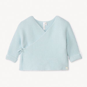 Brassière unie en tricot point mousse pour bébé 