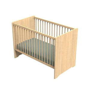 Lit bébé 120 x 60 cm Cannelle aspect chêne miel 