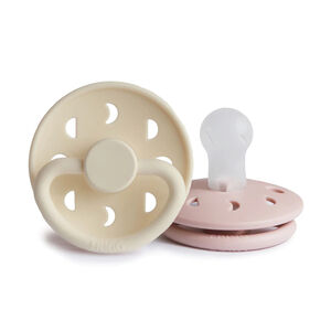 Lot de 2 sucettes silicone T2 Moon cream/blush 