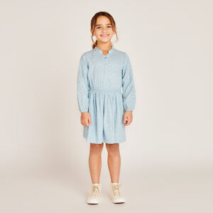 Robe manches longues imprimé fleurs pour fille 