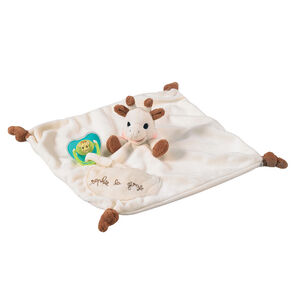 Peluche doudou avec attache-sucette - Sophie la girafe 