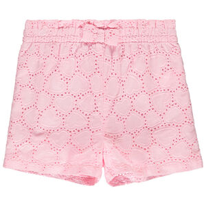 Short uni en broderie anglaise et nœud fantaisie pour bébé fille  