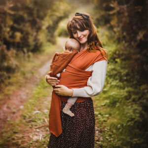 Écharpe de portage Basic avec 95% de coton bio fauve 