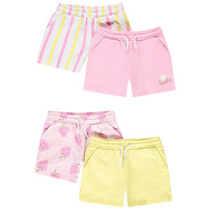 Lot de 4 shorts fantaisie en molleton pour fille 