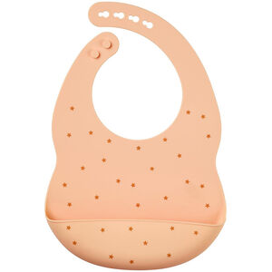 Bavoir réglable avec bac récupérateur - Silicone - Pêche/étoiles 