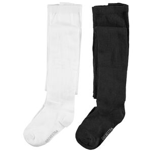 Lot de 2 collants épais unis pour fille 