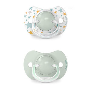 Lot de 2 sucettes silicone SX Pro 6-18M dreams blue 