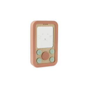 Téléphone en silicone et bois Mrs Cat  