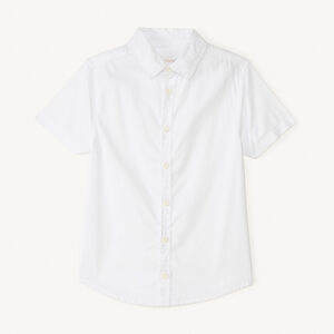 Chemise manches courtes blanche en coton 