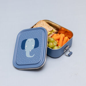 Petite lunchbox en inox Mrs. Elephant bleu 