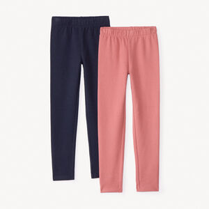 Lot de 2 leggings en molleton pour fille 