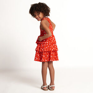 Robe sans manches imprimé fleuri pour fille 