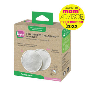 6 coussinets d'allaitement lavables 