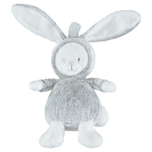 Peluche en velours et sherpa forme lapin 