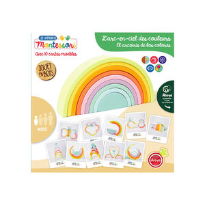 Arc-en-ciel des couleurs en bois  