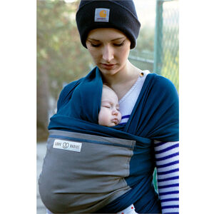 Echarpe de portage Originale JPMBB- Bleu paon/Eléphant 