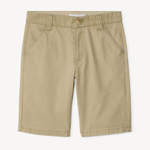 Bermuda uni en toile pour garçon 