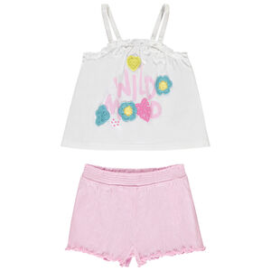 Ensemble 2 pièces avec débardeur à motifs variés pour bébé fille 