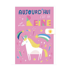 Carte d'anniversaire avec enveloppe Licorne 