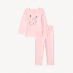 Set pyjama long en jersey printé pour bébé fille 