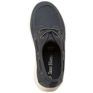 Baskets basses bateau bi-matières à lacets élastiqués pour garçon 