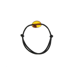 Bracelet à cordon ajustable pour bébé avec ambre cognac 