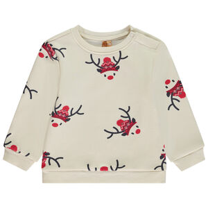 Sweat molleton imprimé rennes de Noël pour bébé garçon 