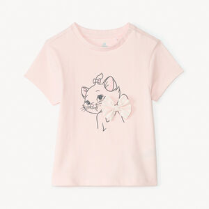 T-shirt manches courtes Marie des Aristochats Disney pour bébé fille 