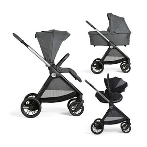 Poussette trio Bellagio 2 + nacelle Flexi + coque First-Seat Recline black satin 