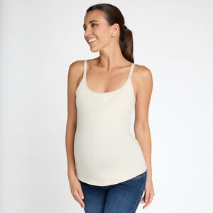 Débardeur d'allaitement uni à bretelles fines 