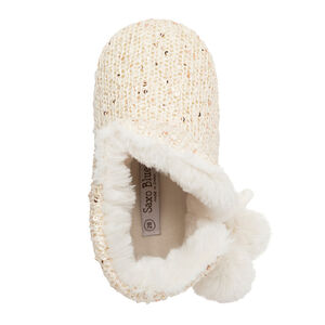 Chaussons bottes en maille à sequins fourrés pour fille 