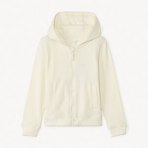 Gilet molleton uni à capuche pour fille 