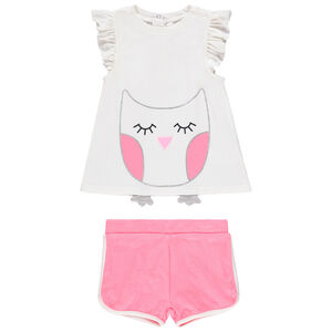 Ensemble de plage print hibou pour enfant fille 
