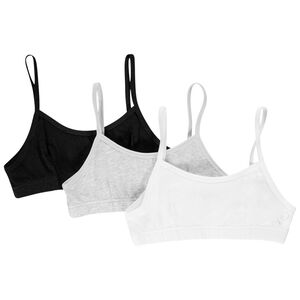 Lot de 3 brassières unies pour fille 