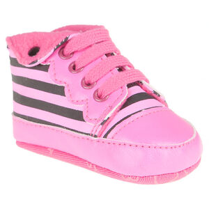 Babies montantes rayées avec revers et lacets 