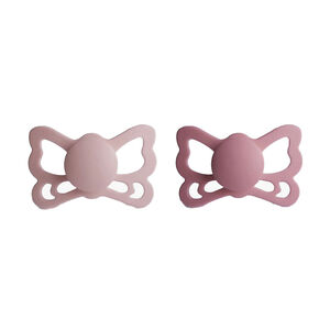 Lot de 2 sucettes silicone T2 Butterfly blush/cedar 