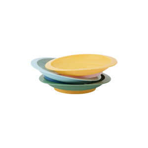 Lot de 3 assiettes anti-dérapantes - Multicolore 