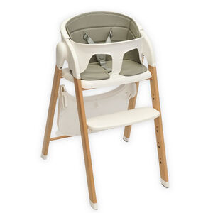 Chaise haute Grow With Me évolutive pliable Bois/Blanc 